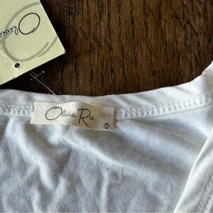 NWT Olivia Rae White V Neck Crop Top